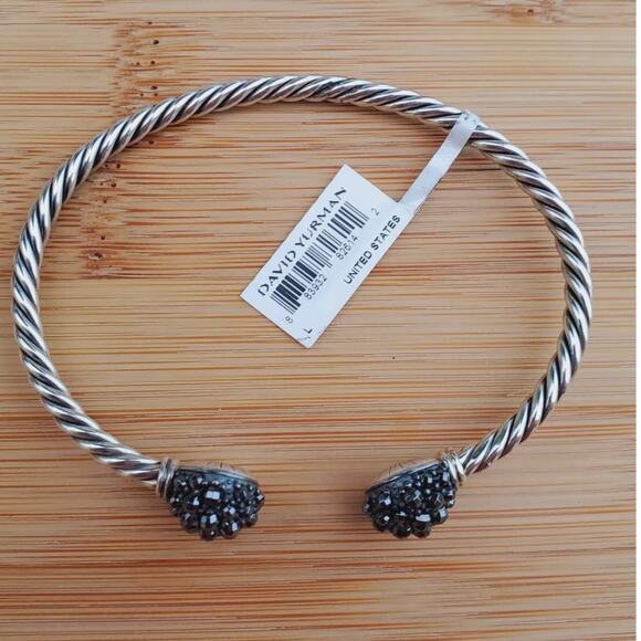 David Yurman Hematite Berries Station Cable Sterling Silver Bracelet – Medium - Picture 4 of 7